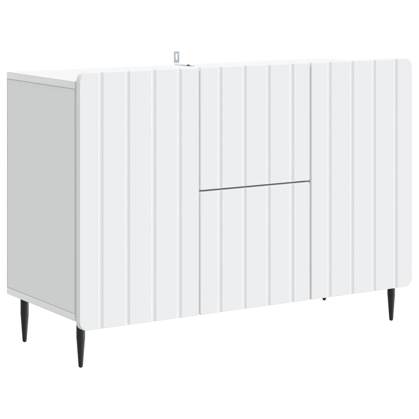 Serviesskap med skuff Hvit 89 x 34,5 x 62 cm Konstruert tre