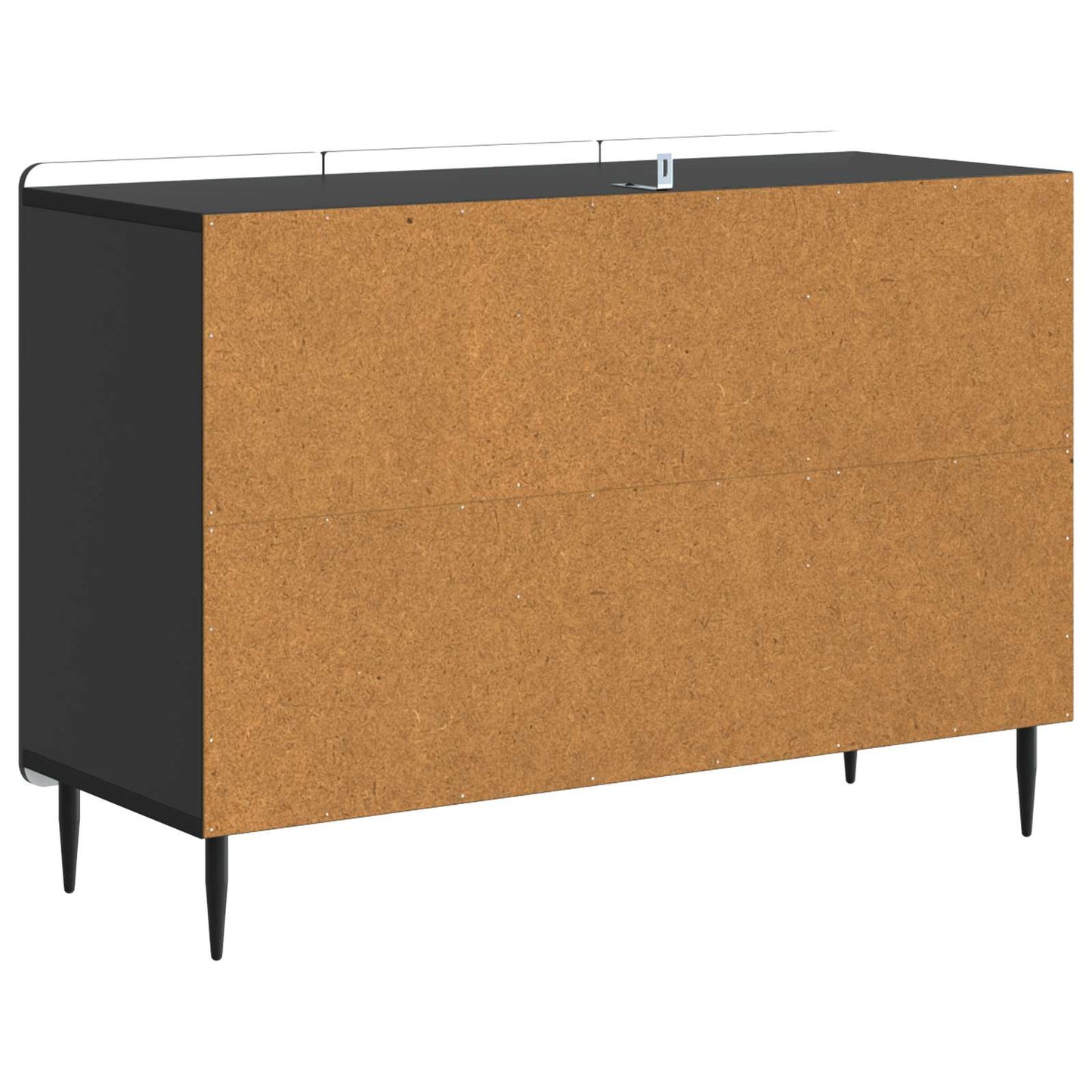 Serviesskap med skuff Svart 89 x 34,5 x 62 cm Konstruert tre