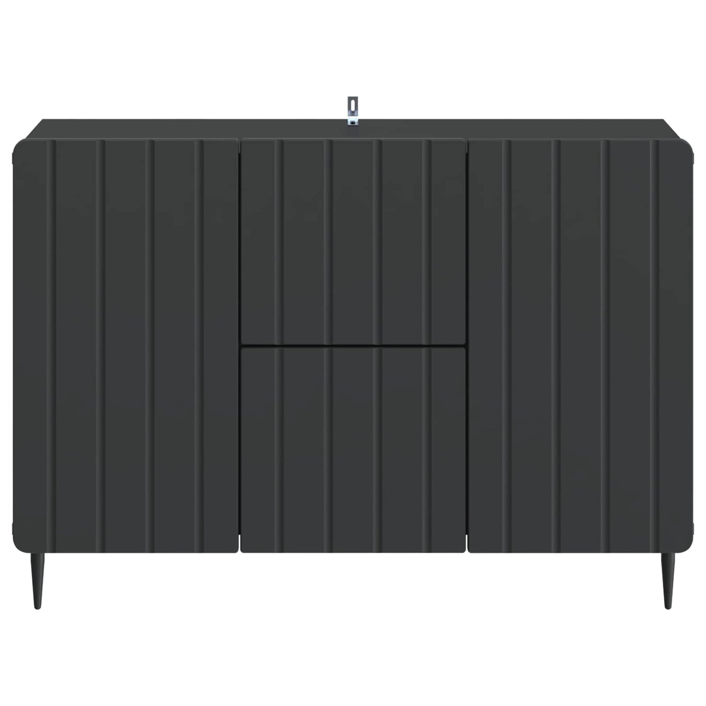 Serviesskap med skuff Svart 89 x 34,5 x 62 cm Konstruert tre