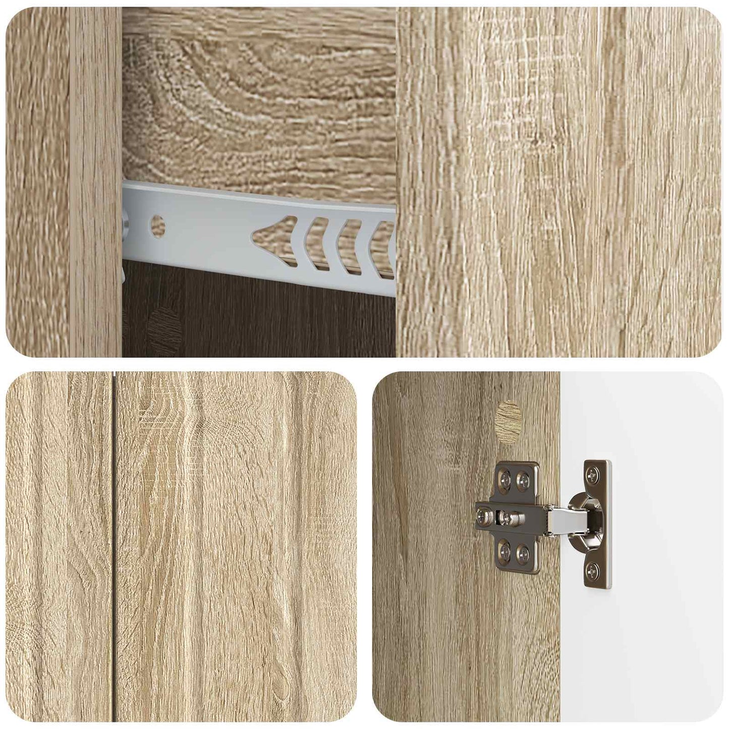 Serviesskap Sonoma eik 89 x 34,5 x 62 cm Konstruert tre