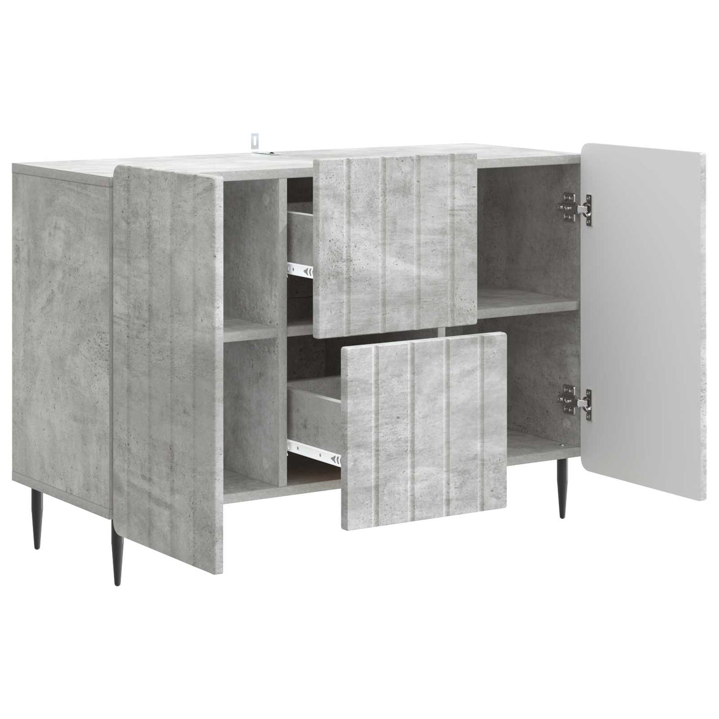 Serviesskap Betonggrå 89 x 34,5 x 62 cm Konstruert tre