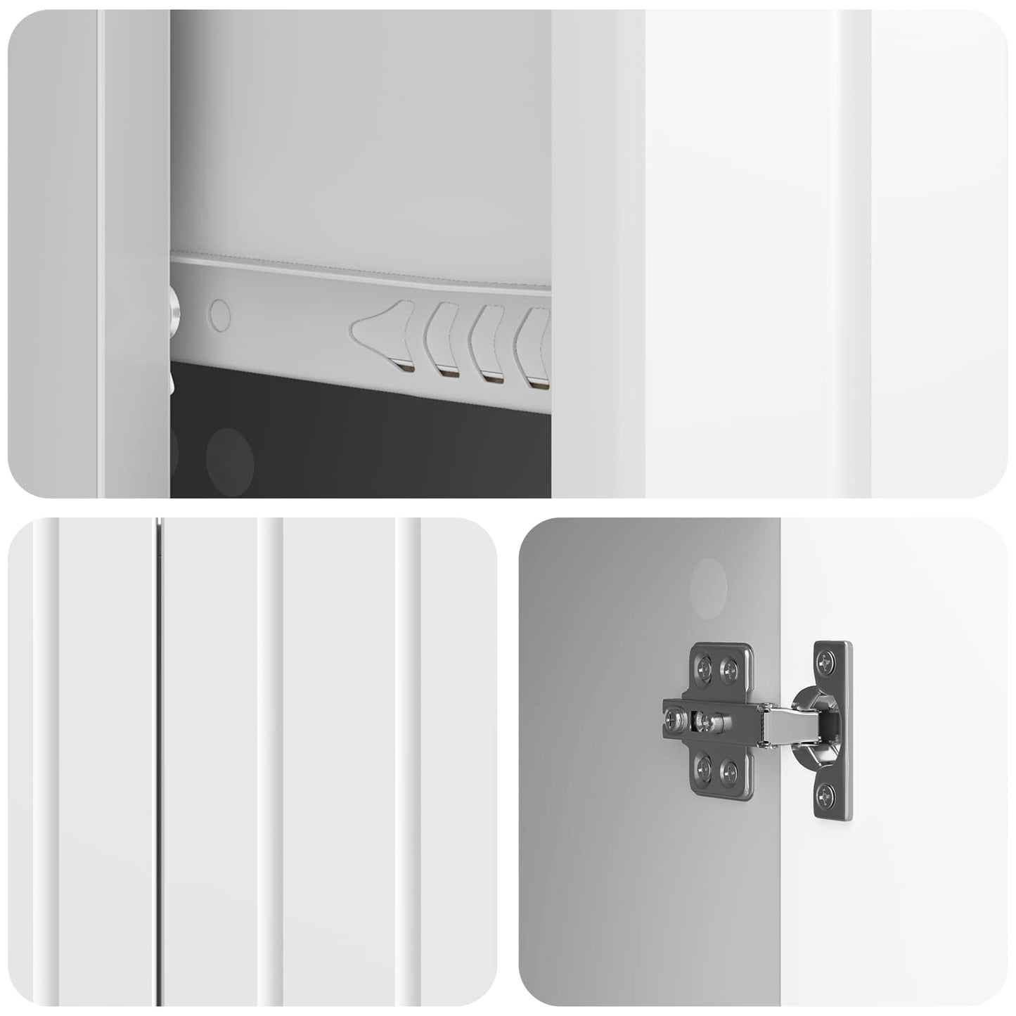 Serviesskap Høgglans hvit 89 x 34,5 x 62 cm Konstruert tre