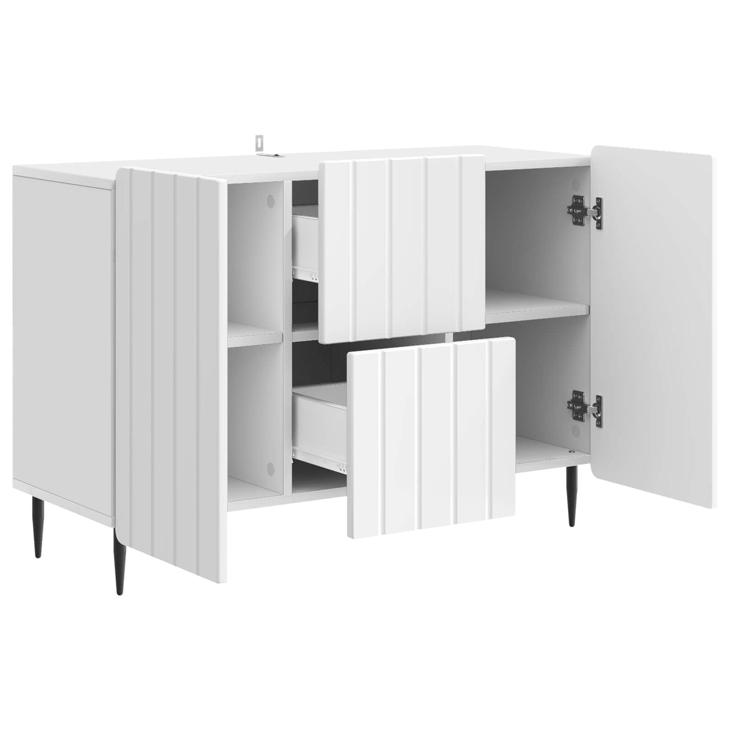 Serviesskap Høgglans hvit 89 x 34,5 x 62 cm Konstruert tre