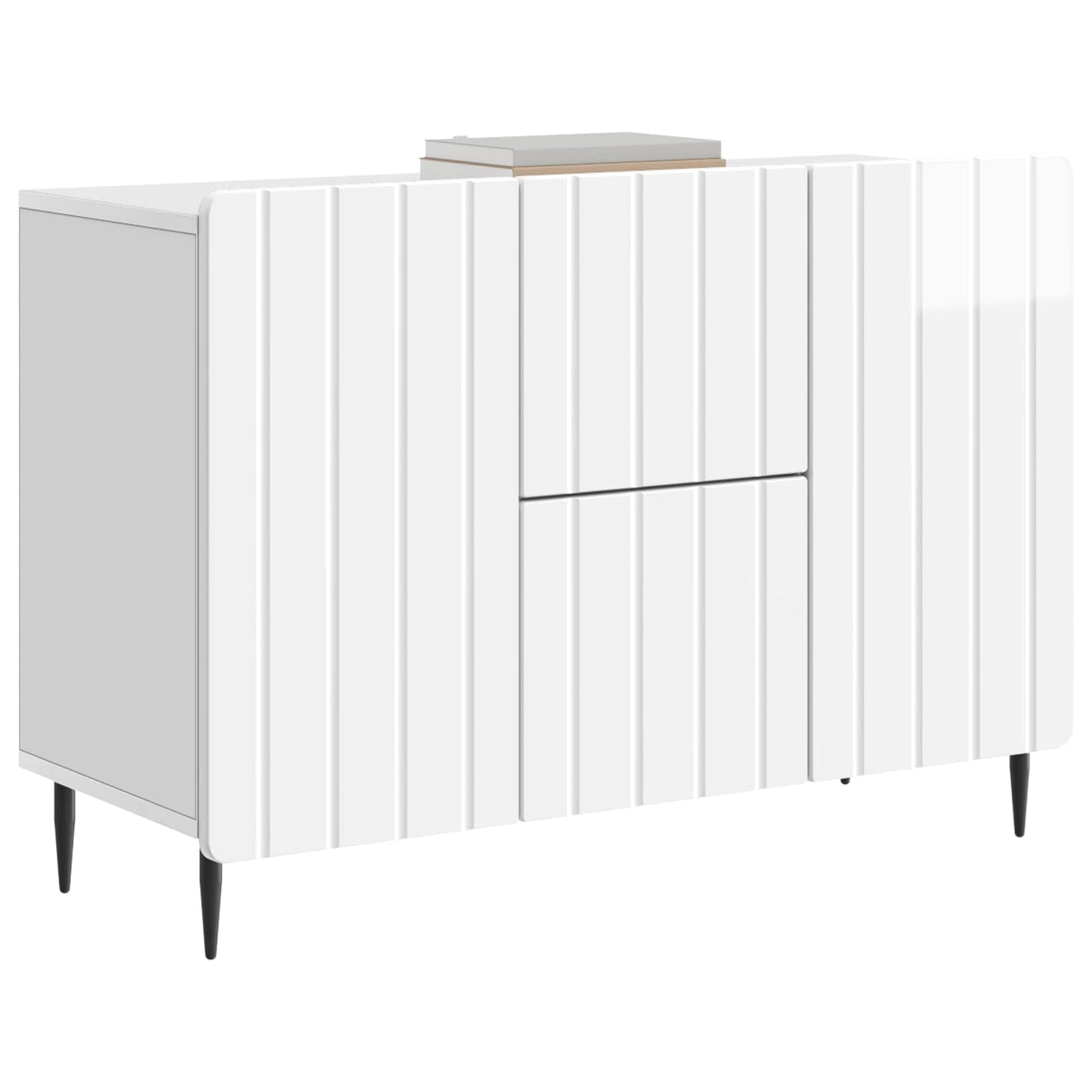 Serviesskap Høgglans hvit 89 x 34,5 x 62 cm Konstruert tre