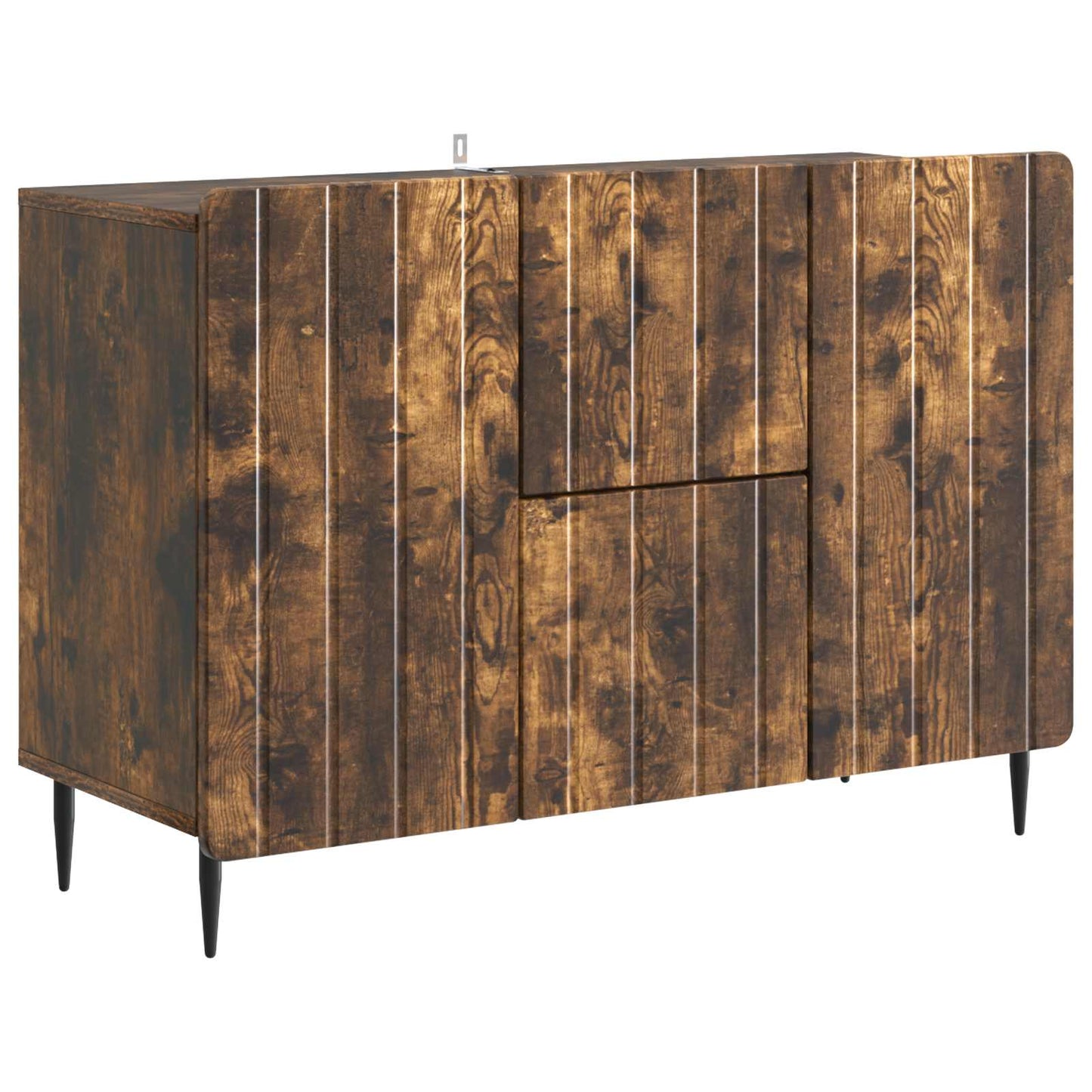 Serviesskap med skuff Røkt Eik 89 x 34,5 x 62 cm Konstruert tre