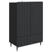 Serviesskap med skuff Svart 66 x 34,5 x 97 cm Konstruert tre