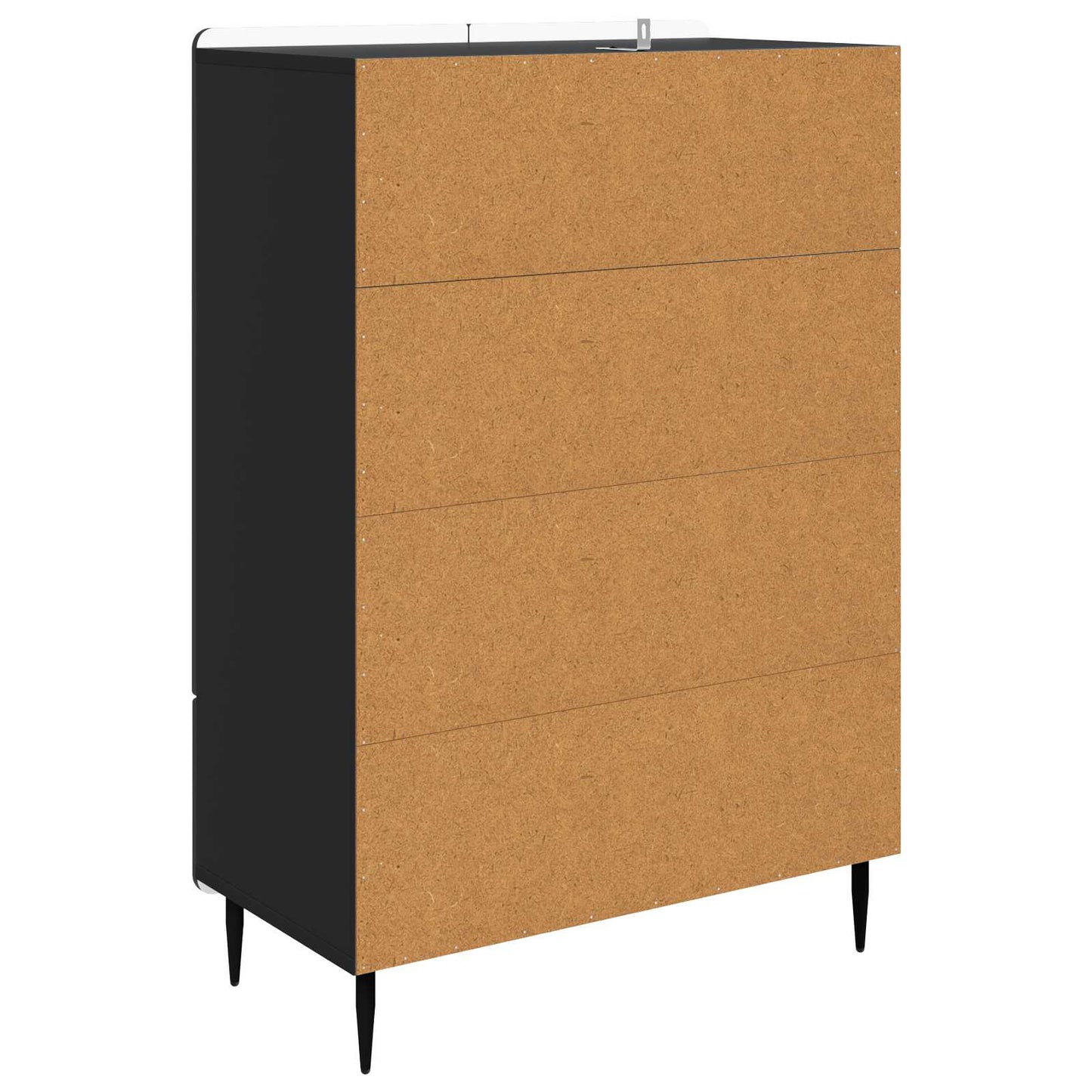 Serviesskap med skuff Svart 66 x 34,5 x 97 cm Konstruert tre