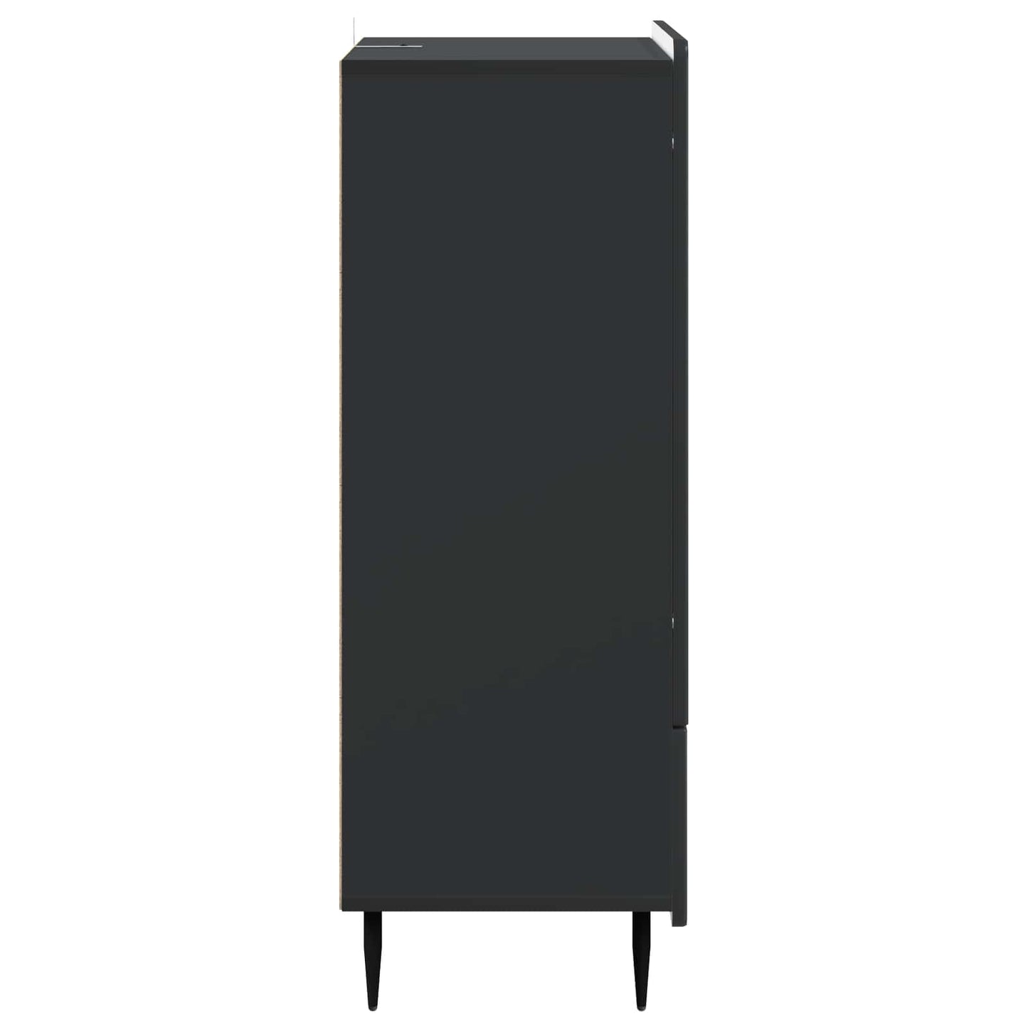 Serviesskap med skuff Svart 66 x 34,5 x 97 cm Konstruert tre