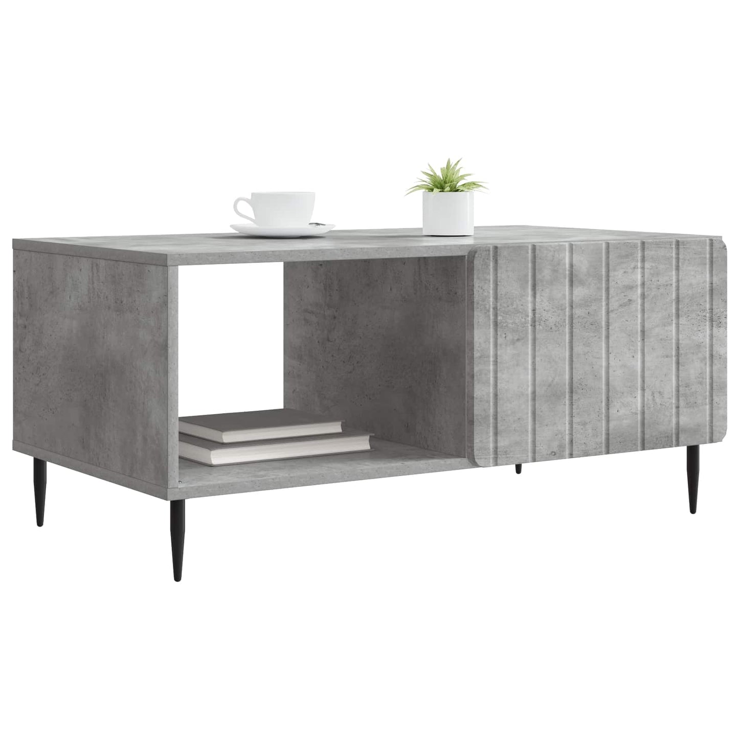 Kaffebord Betonggrå 90 x 50 x 40 cm Konstruert tre