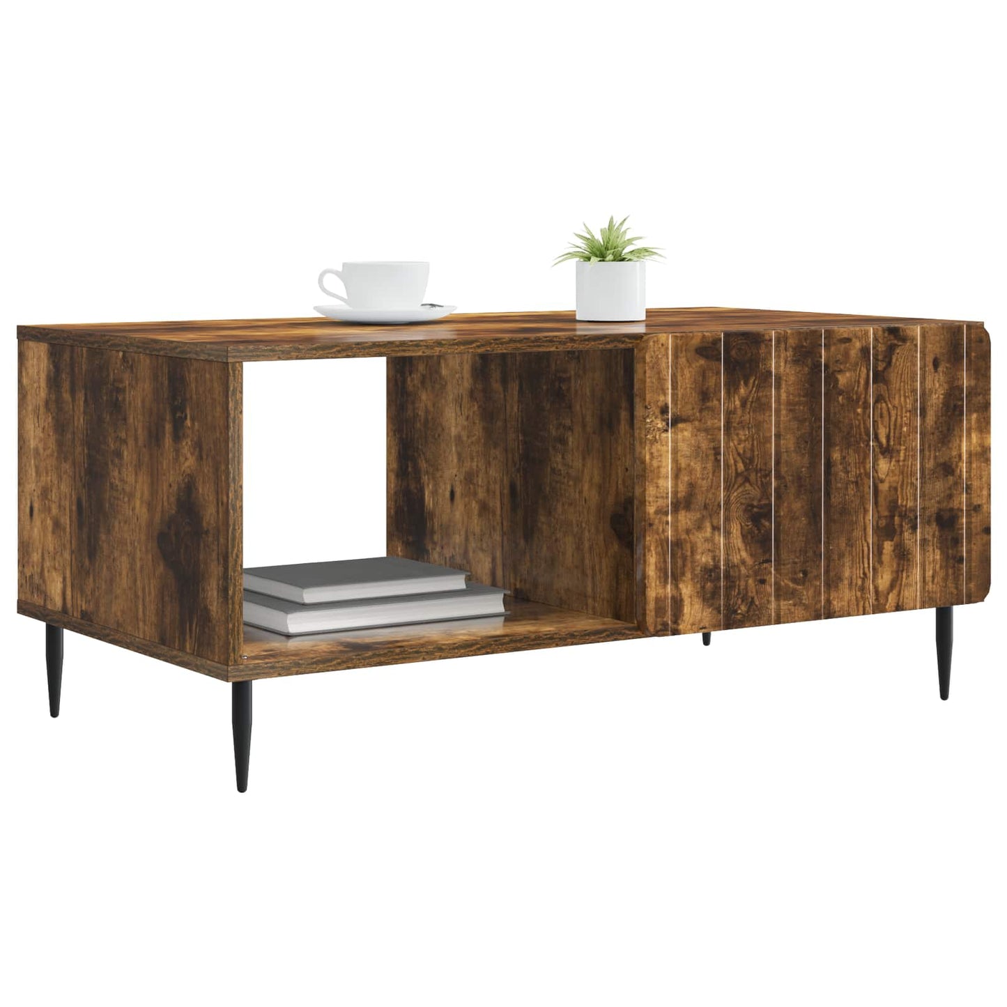 Kaffebord Røkt Eik 90 x 50 x 40 cm Konstruert tre