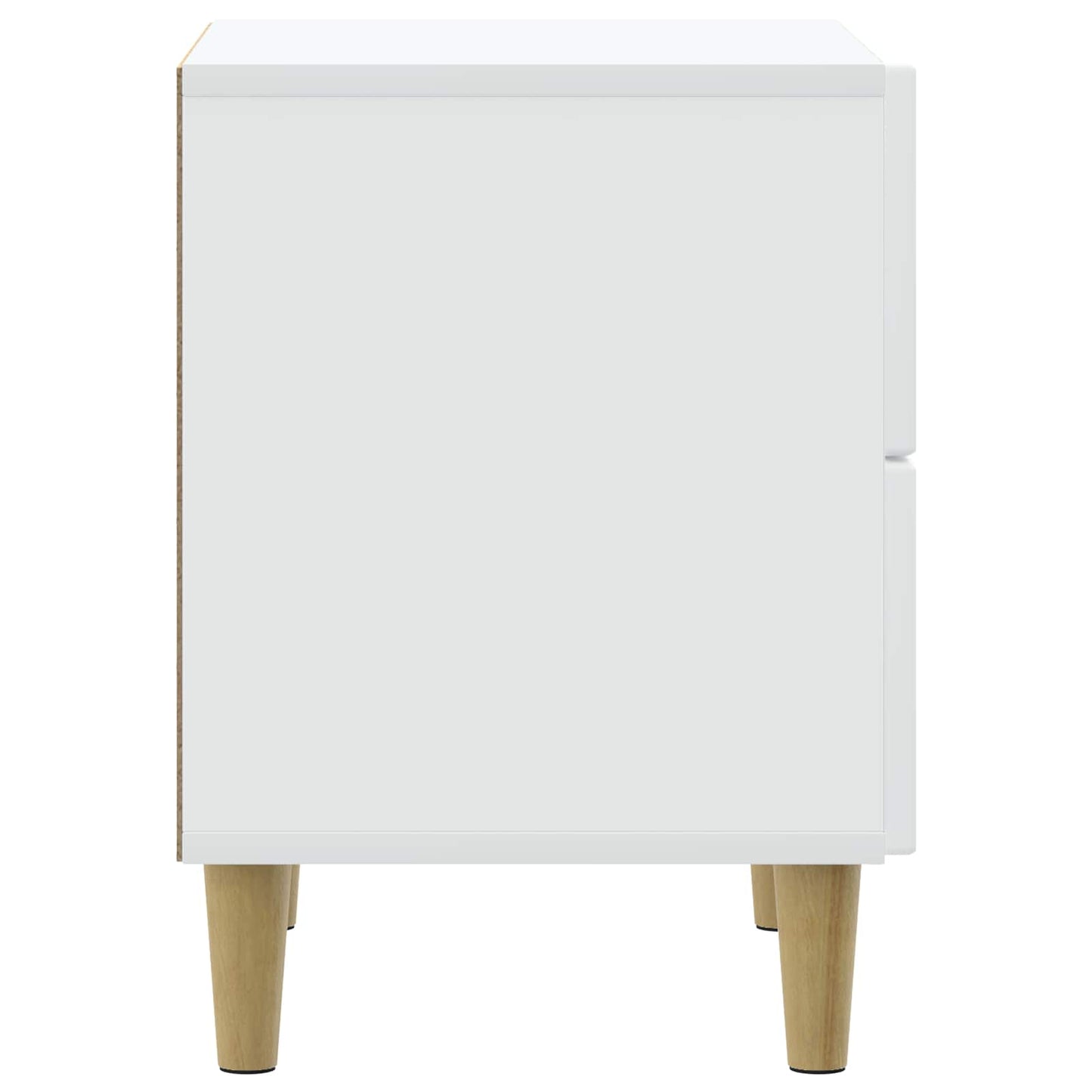 Nattbordskap med skuff Hvit 43 x 34,5 x 48 cm Konstruert tre
