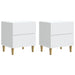 Nattbordskap 2 pcs Hvit 43 x 34,5 x 48 cm Konstruert tre