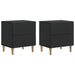 Nattbordskap 2 pcs Svart 43 x 34,5 x 48 cm Konstruert tre