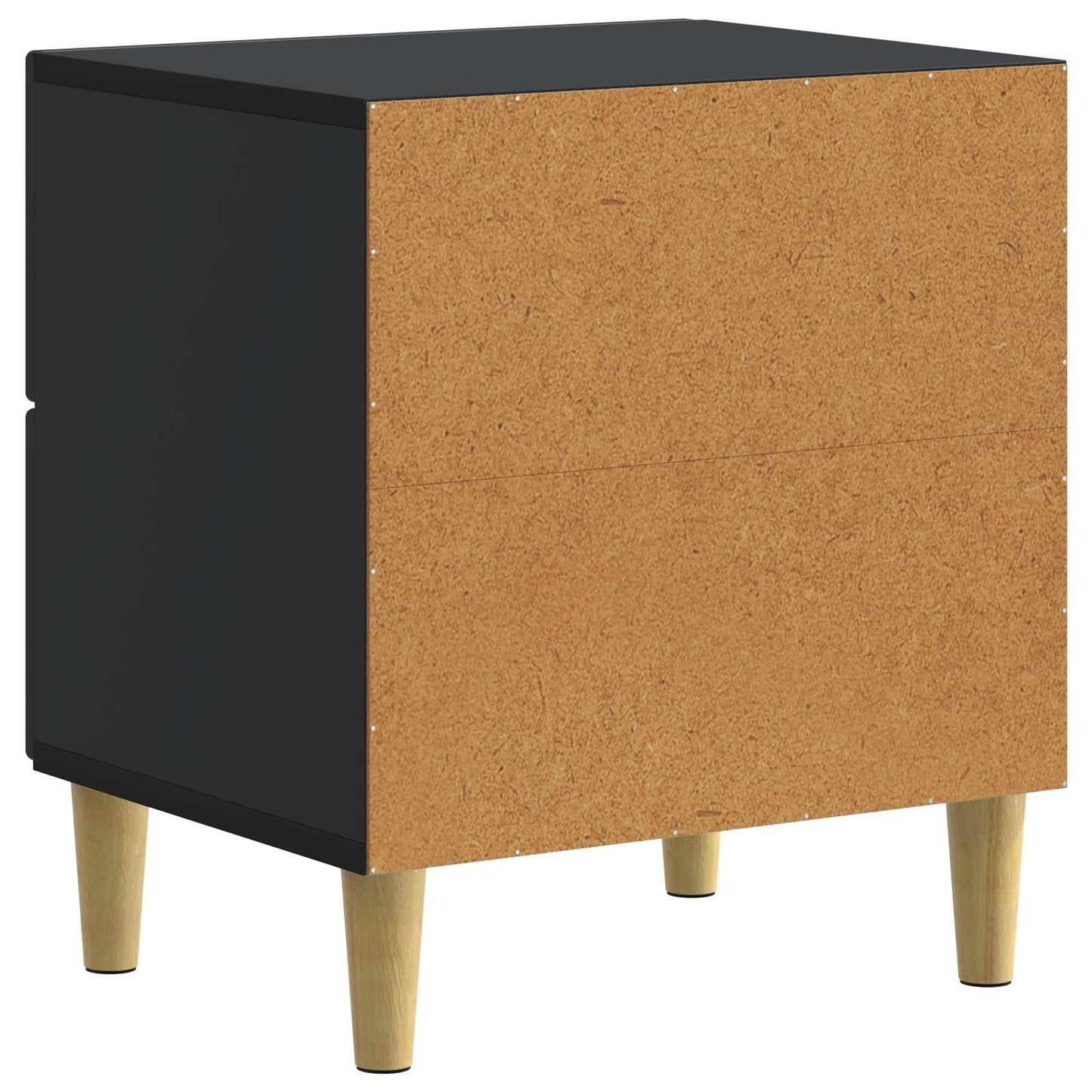 Nattbordskap 2 pcs Svart 43 x 34,5 x 48 cm Konstruert tre