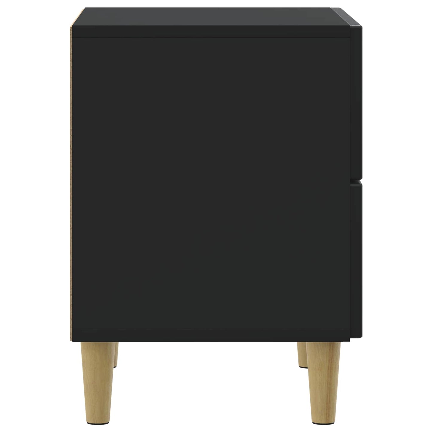 Nattbordskap 2 pcs Svart 43 x 34,5 x 48 cm Konstruert tre