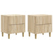 Nattbordskap 2 pcs Sonoma eik 43 x 34,5 x 48 cm Konstruert tre