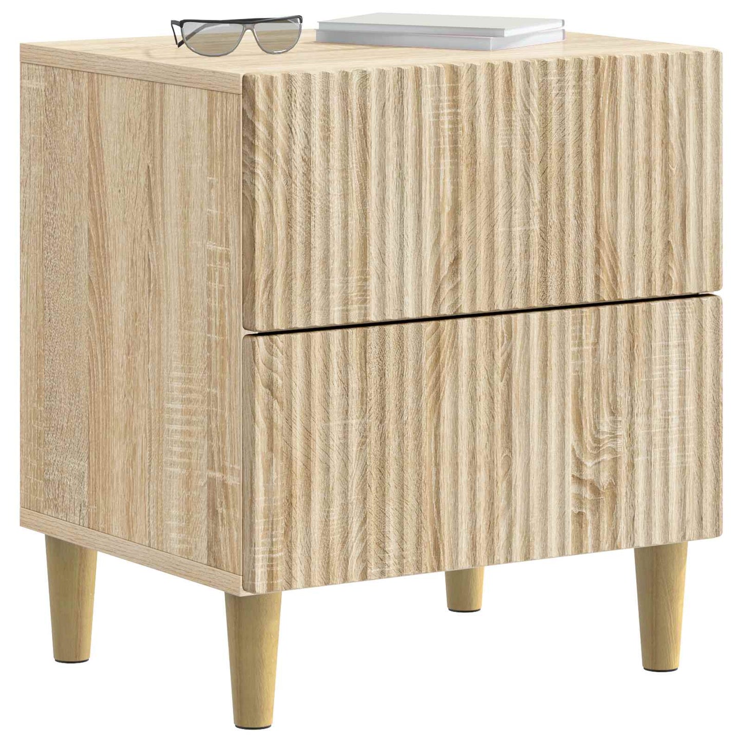Nattbordskap 2 pcs Sonoma eik 43 x 34,5 x 48 cm Konstruert tre