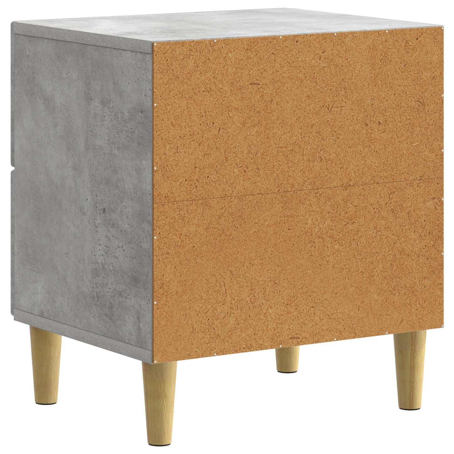 Nattbordskap 2 pcs Betonggrå 43 x 34,5 x 48 cm Konstruert tre