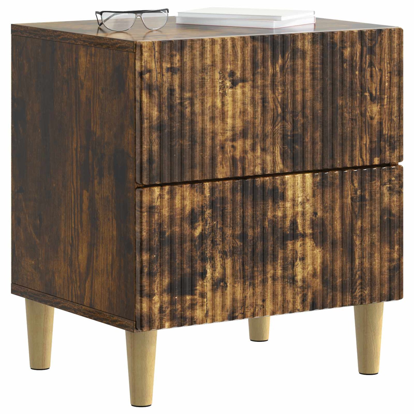 Nattbordskap Røkt Eik 43 x 34,5 x 48 cm Konstruert tre
