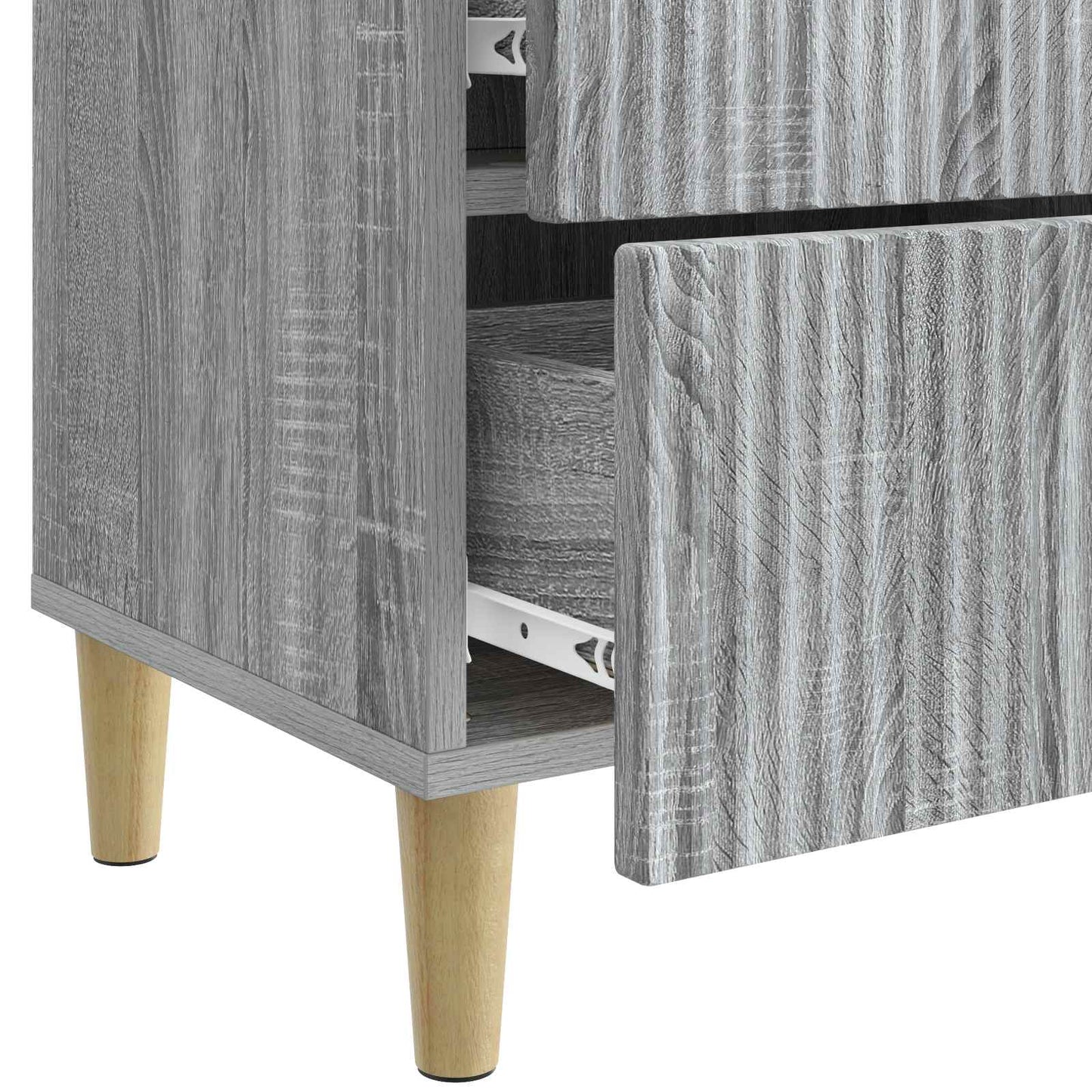 Nattbordskap 2 pcs Grå sonoma 43 x 34,5 x 48 cm Konstruert tre