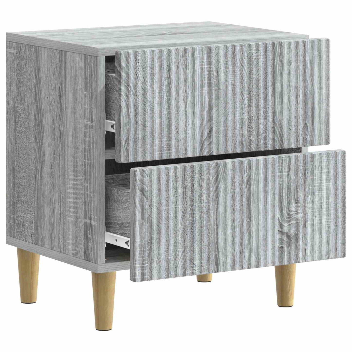 Nattbordskap 2 pcs Grå sonoma 43 x 34,5 x 48 cm Konstruert tre