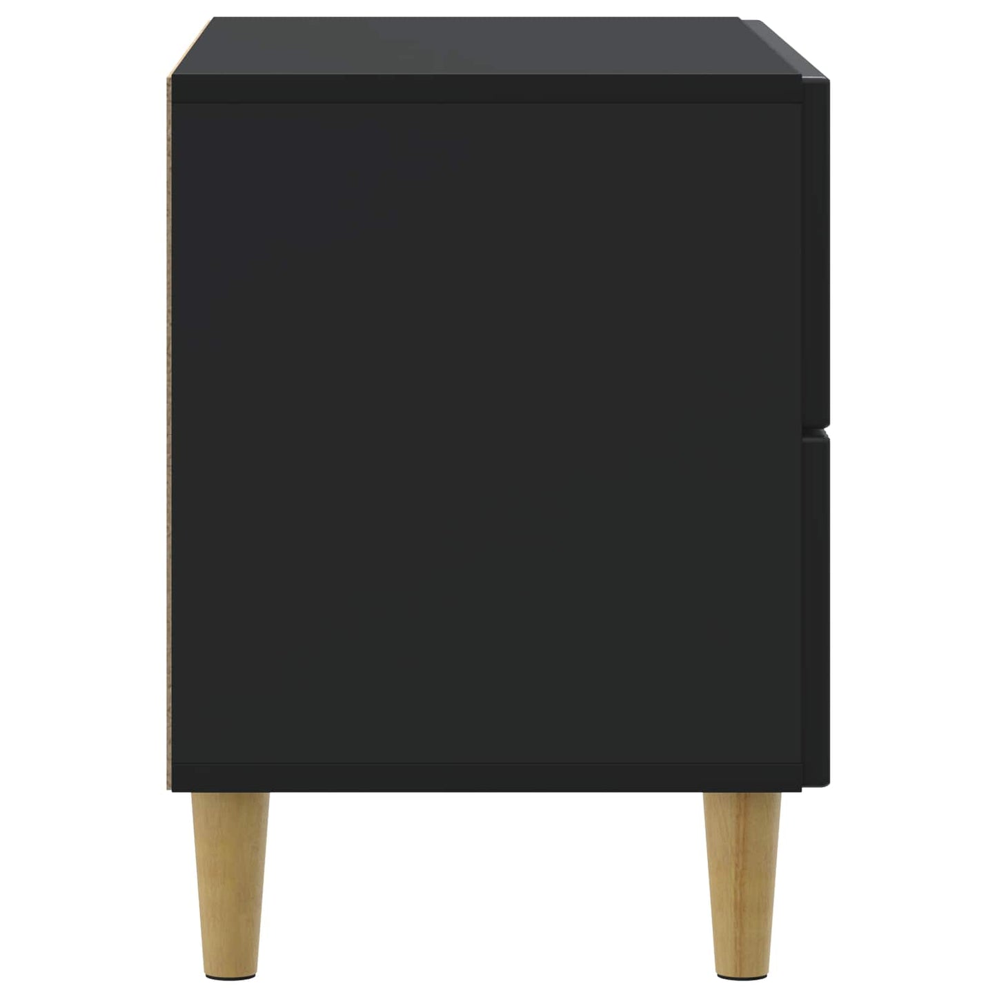 Nattbordskap med skuff Svart 62 x 34,5 x 48 cm Konstruert tre