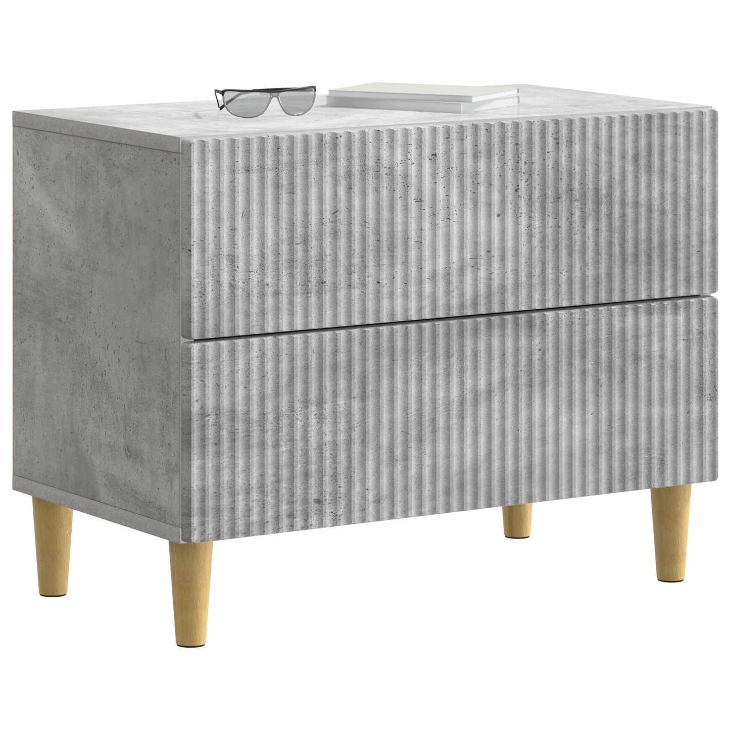 Nattbordskap Betonggrå 62 x 34,5 x 48 cm Konstruert tre