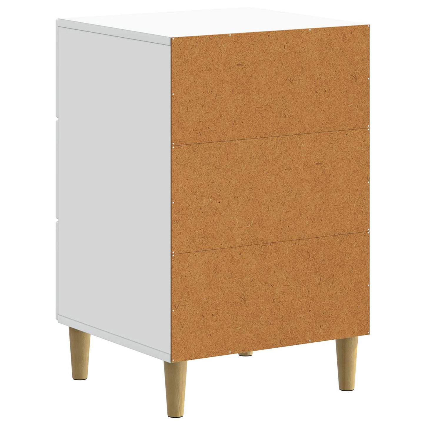 Nattbordskap med skuff Hvit 43 x 41 x 66,5 cm Konstruert tre