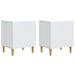 Nattbordskap 2 pcs Hvit 43 x 34,5 x 50 cm Konstruert tre