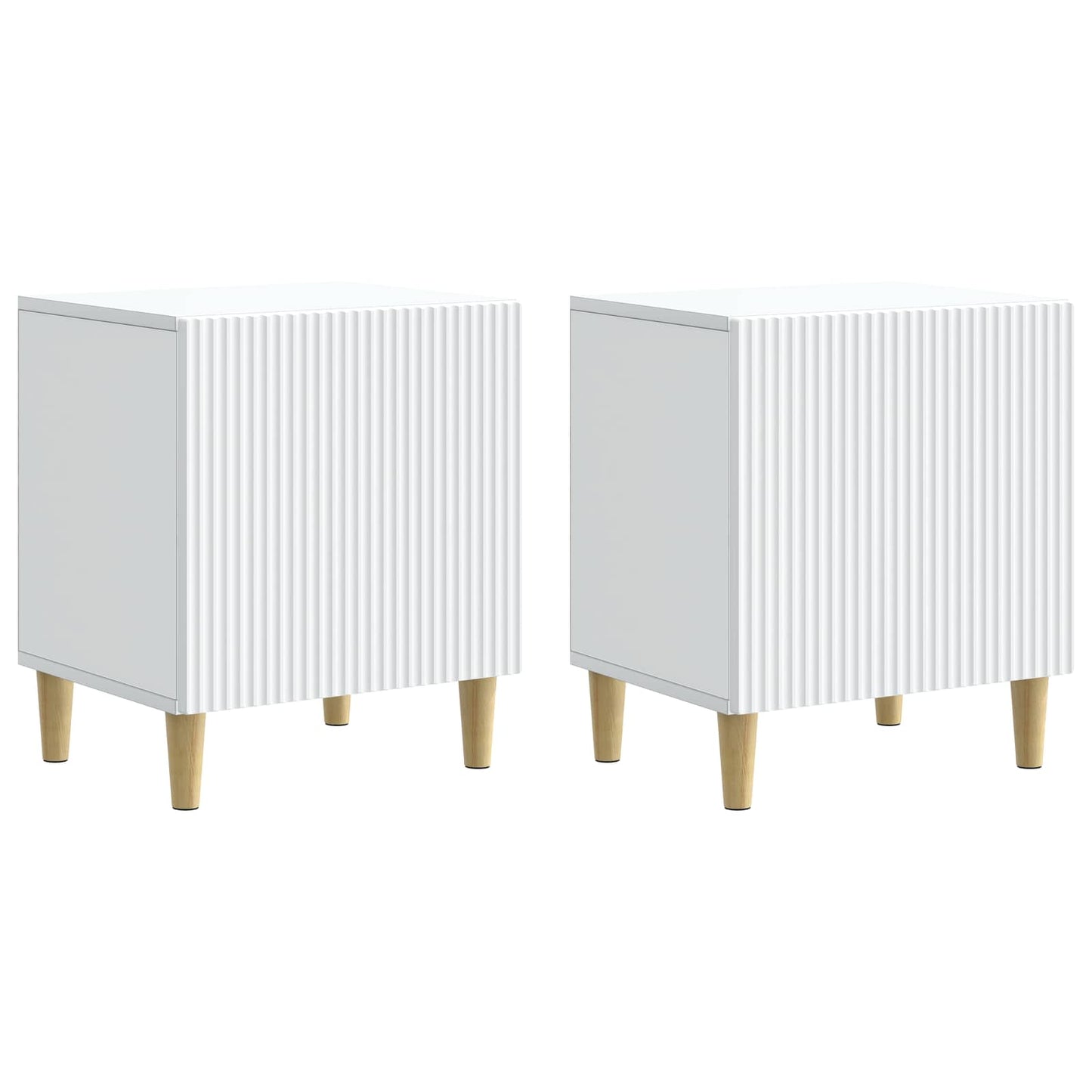 Nattbordskap 2 pcs Hvit 43 x 34,5 x 50 cm Konstruert tre