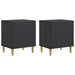 Nattbordskap 2 pcs Svart 43 x 34,5 x 50 cm Konstruert tre