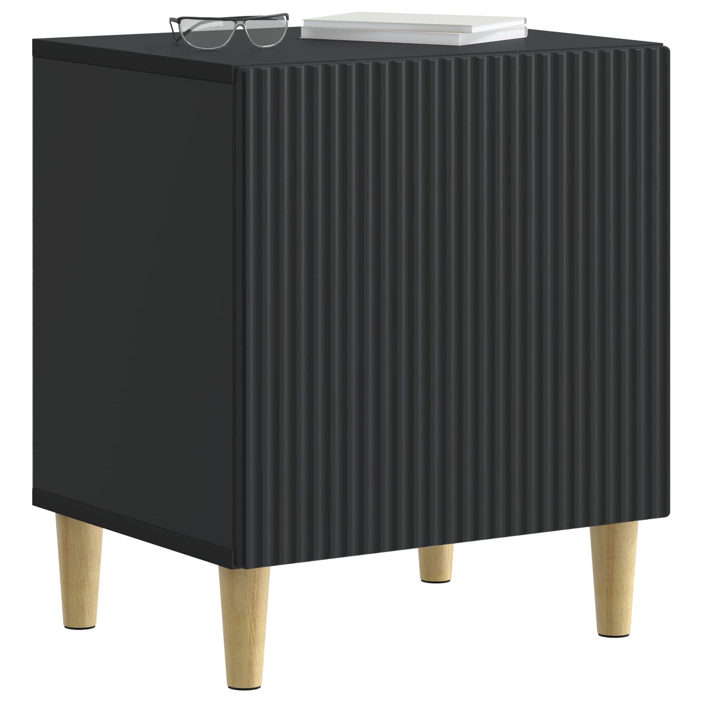 Nattbordskap 2 pcs Svart 43 x 34,5 x 50 cm Konstruert tre