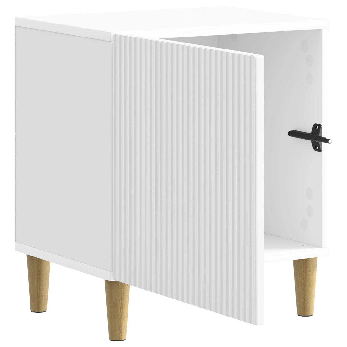 Nattbordskap Høgglans hvit 43 x 34,5 x 50 cm Konstruert tre