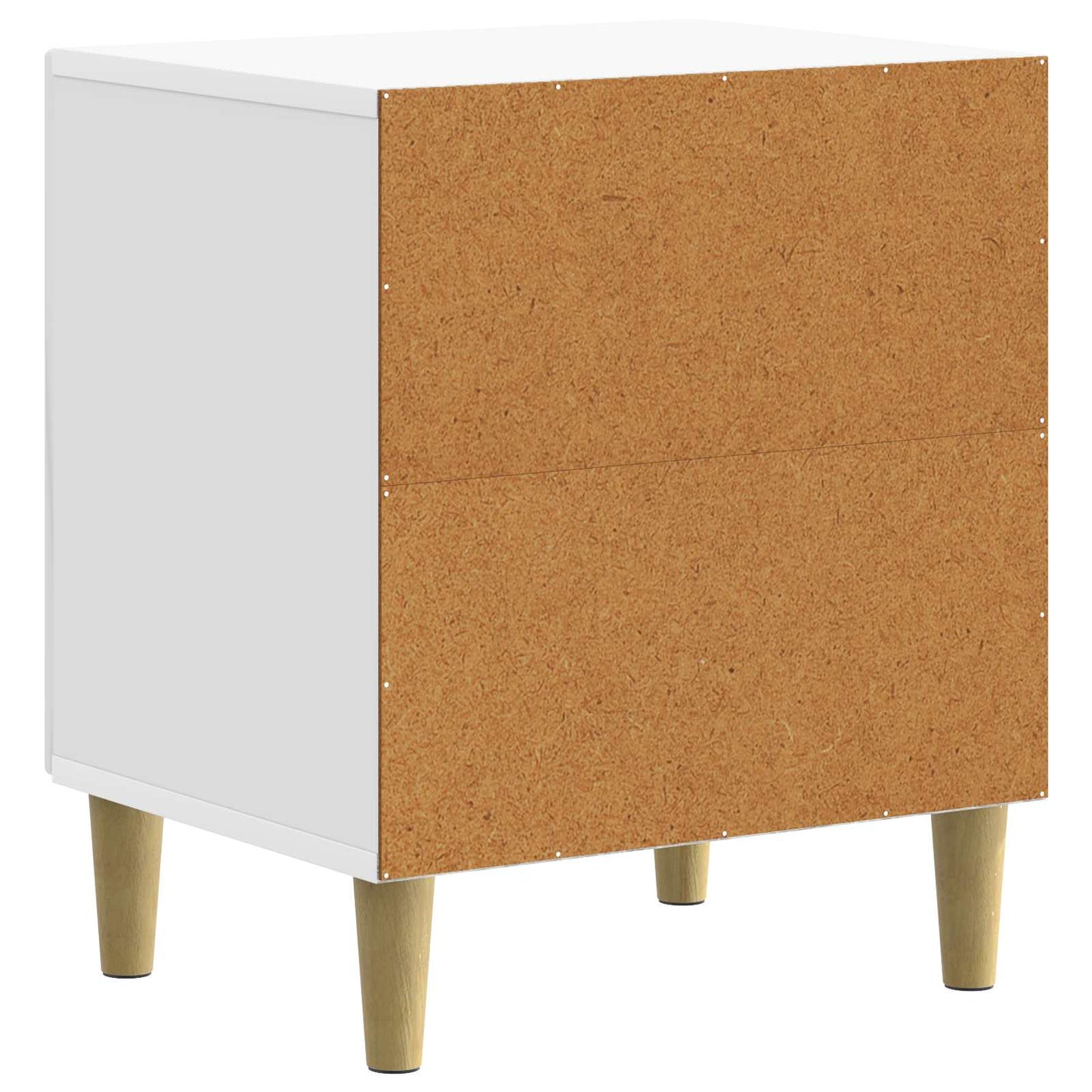 Nattbordskap Høgglans hvit 43 x 34,5 x 50 cm Konstruert tre
