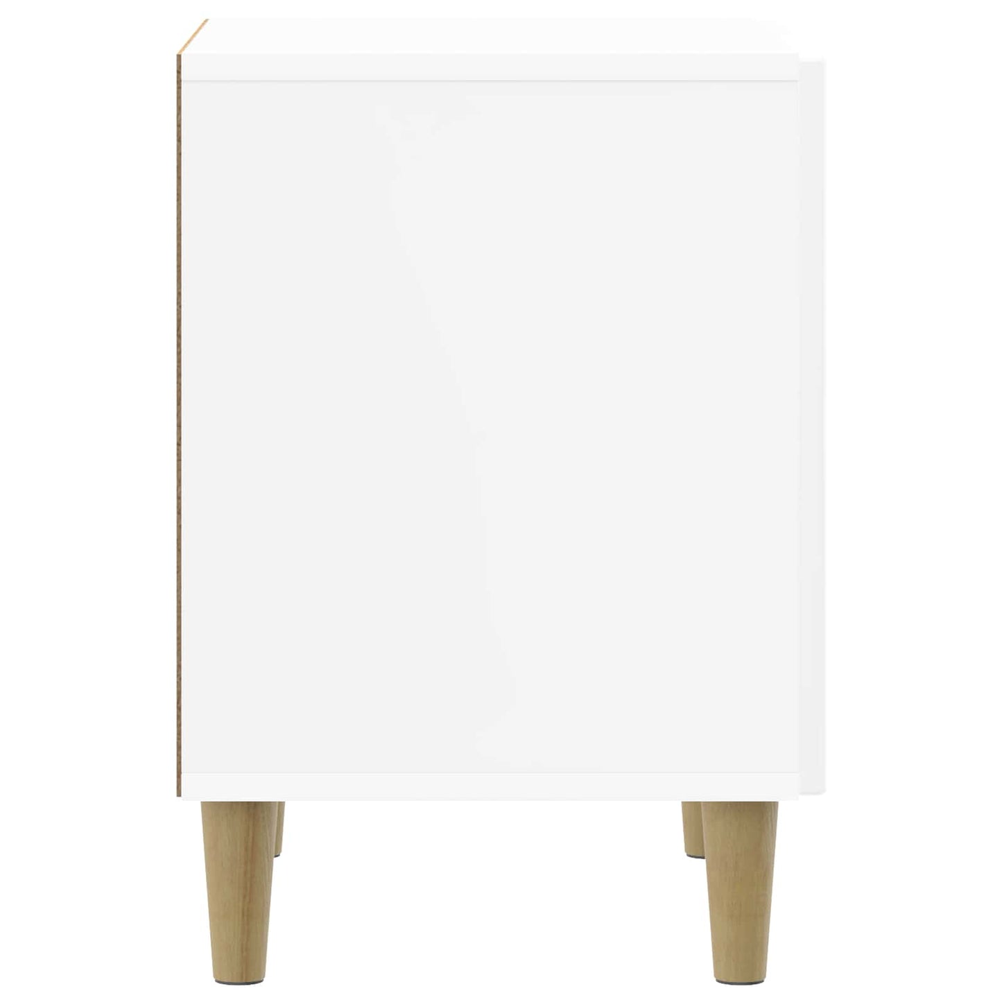 Nattbordskap Høgglans hvit 43 x 34,5 x 50 cm Konstruert tre