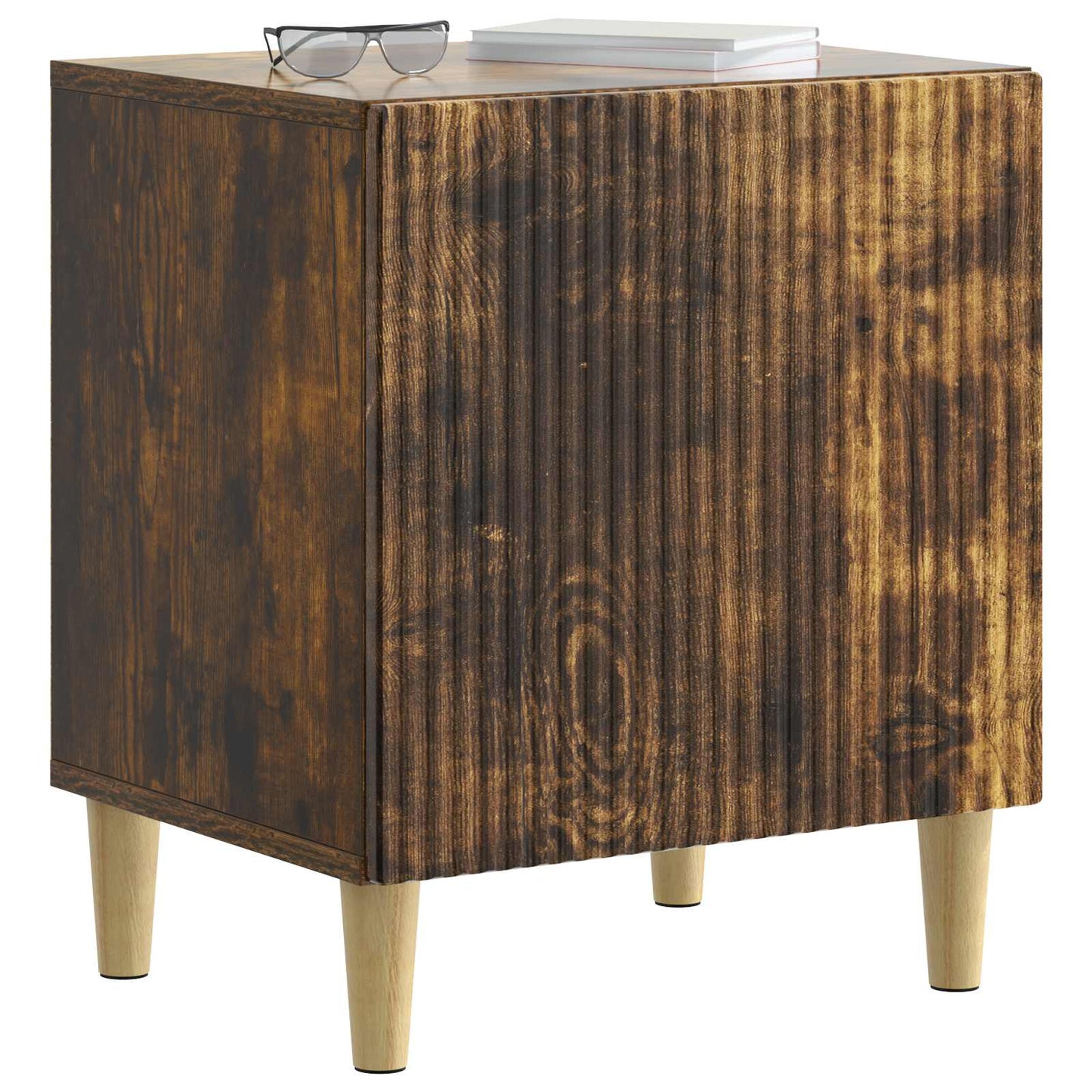 Nattbordskap Røkt Eik 43 x 34,5 x 50 cm Konstruert tre