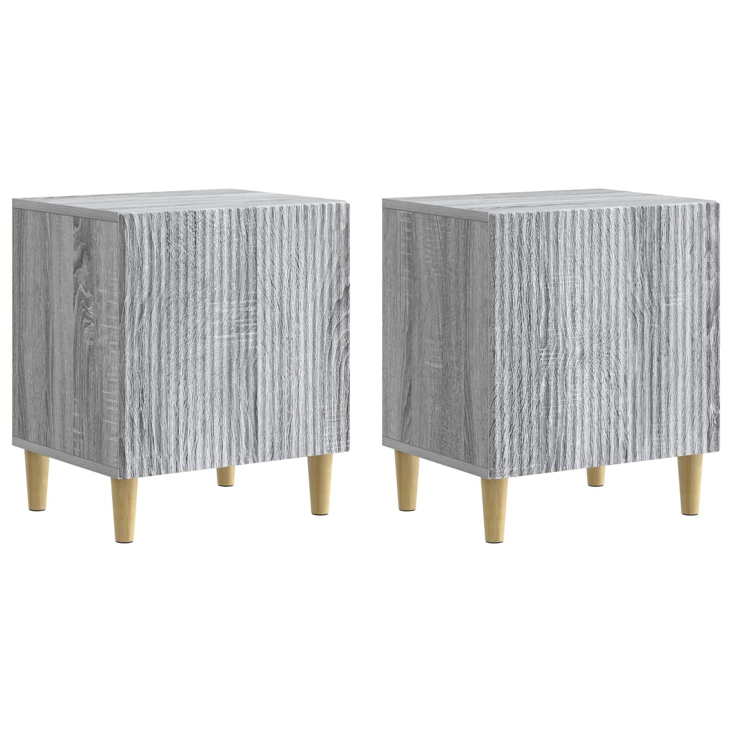 Nattbordskap 2 pcs Grå sonoma 43 x 34,5 x 50 cm Konstruert tre