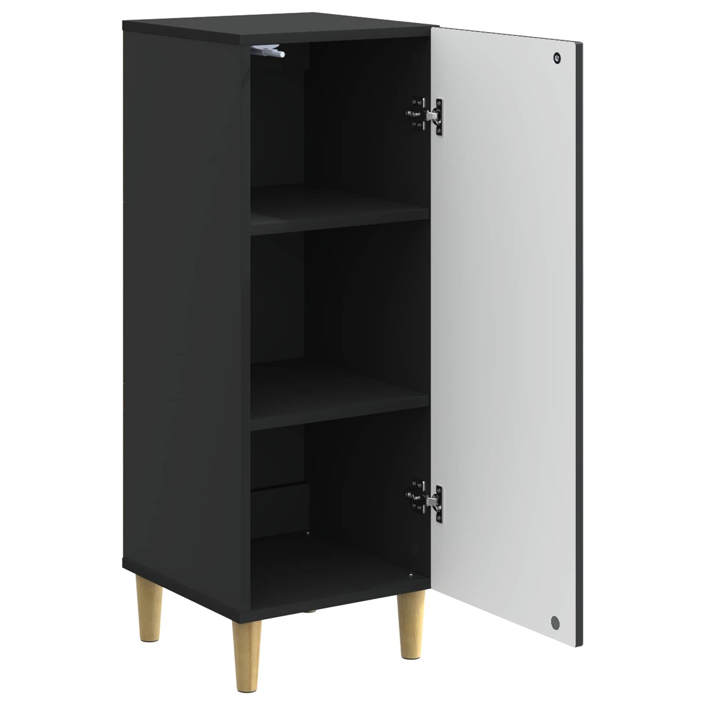 Serviesskap Svart 33 x 34,5 x 90 cm Konstruert tre