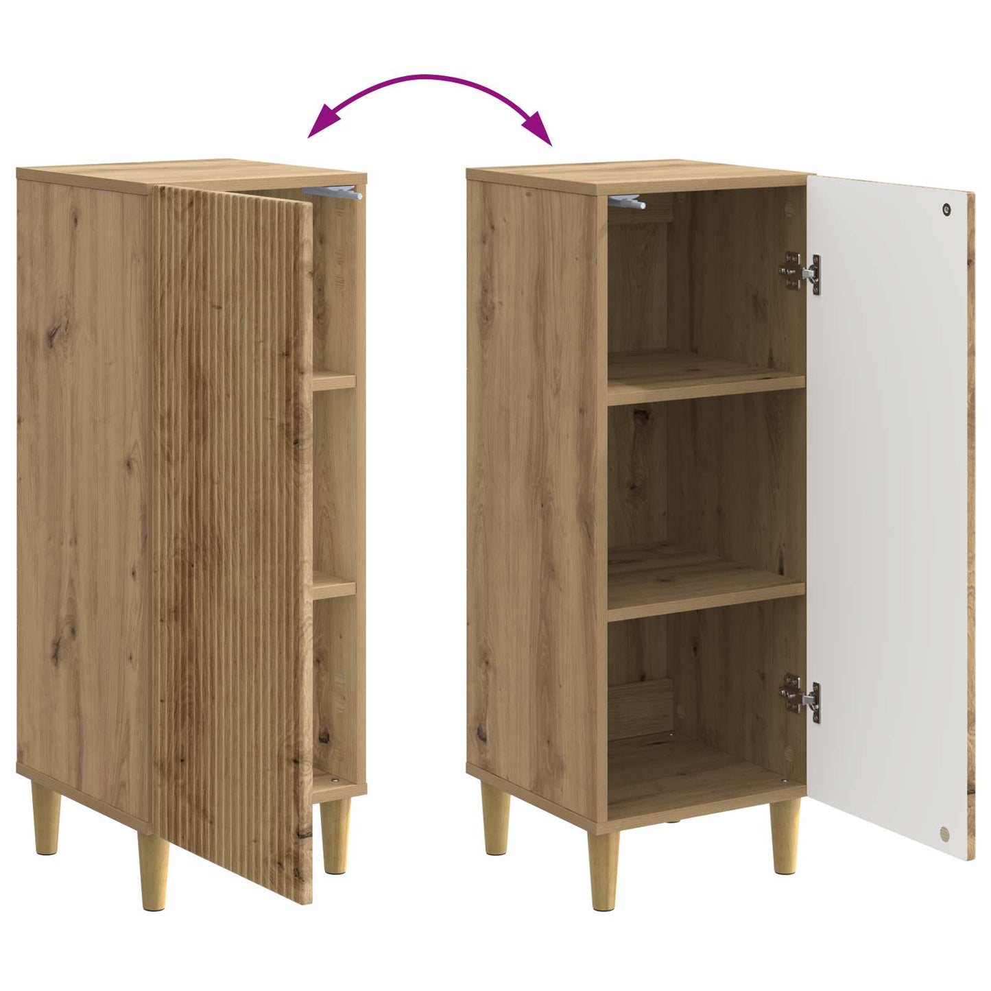 Serviesskap Artisan eik 33 x 34,5 x 90 cm Konstruert tre