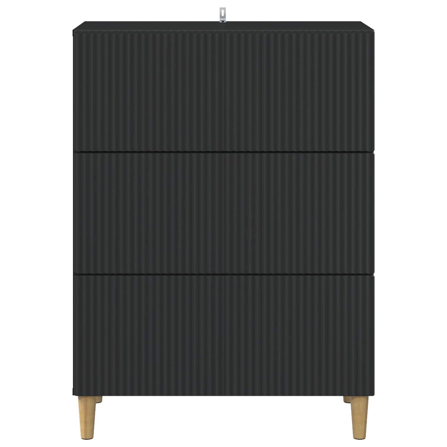 Skuffeskap Svart 66 x 34,5 x 90 cm Konstruert tre