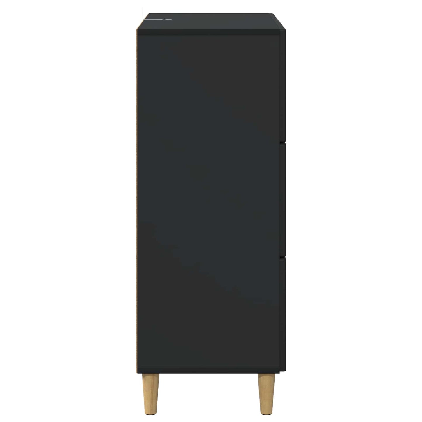 Skuffeskap Svart 66 x 34,5 x 90 cm Konstruert tre