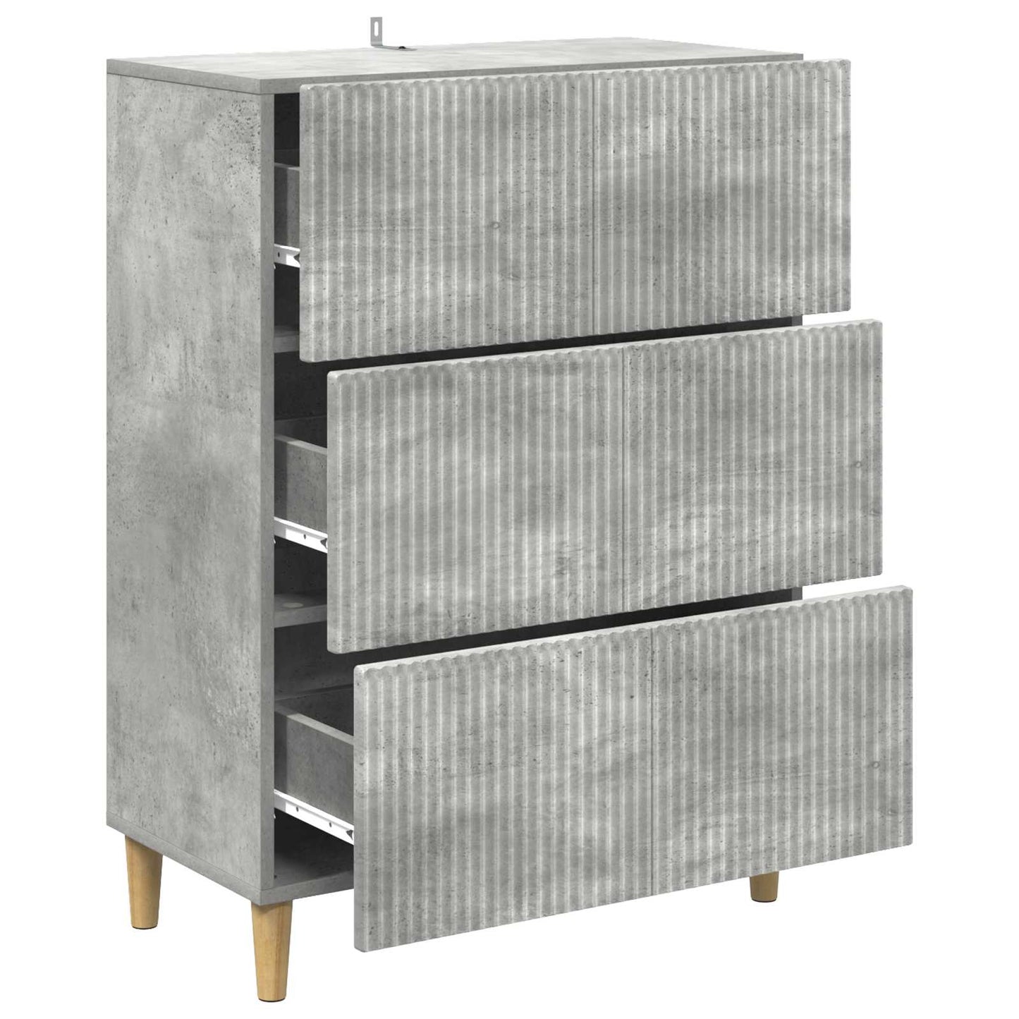 Skuffeskap Betonggrå 66 x 34,5 x 90 cm Konstruert tre