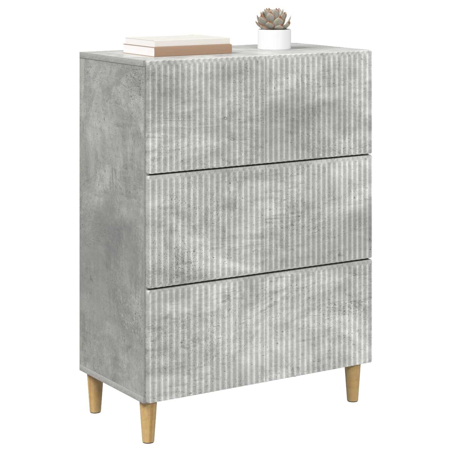Skuffeskap Betonggrå 66 x 34,5 x 90 cm Konstruert tre