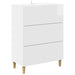 Skuffeskap Høgglans hvit 66 x 34,5 x 90 cm Konstruert tre