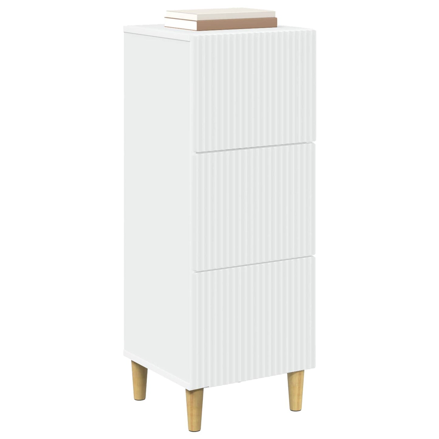 Skuffeskap Hvit 33 x 34,5 x 90 cm Konstruert tre