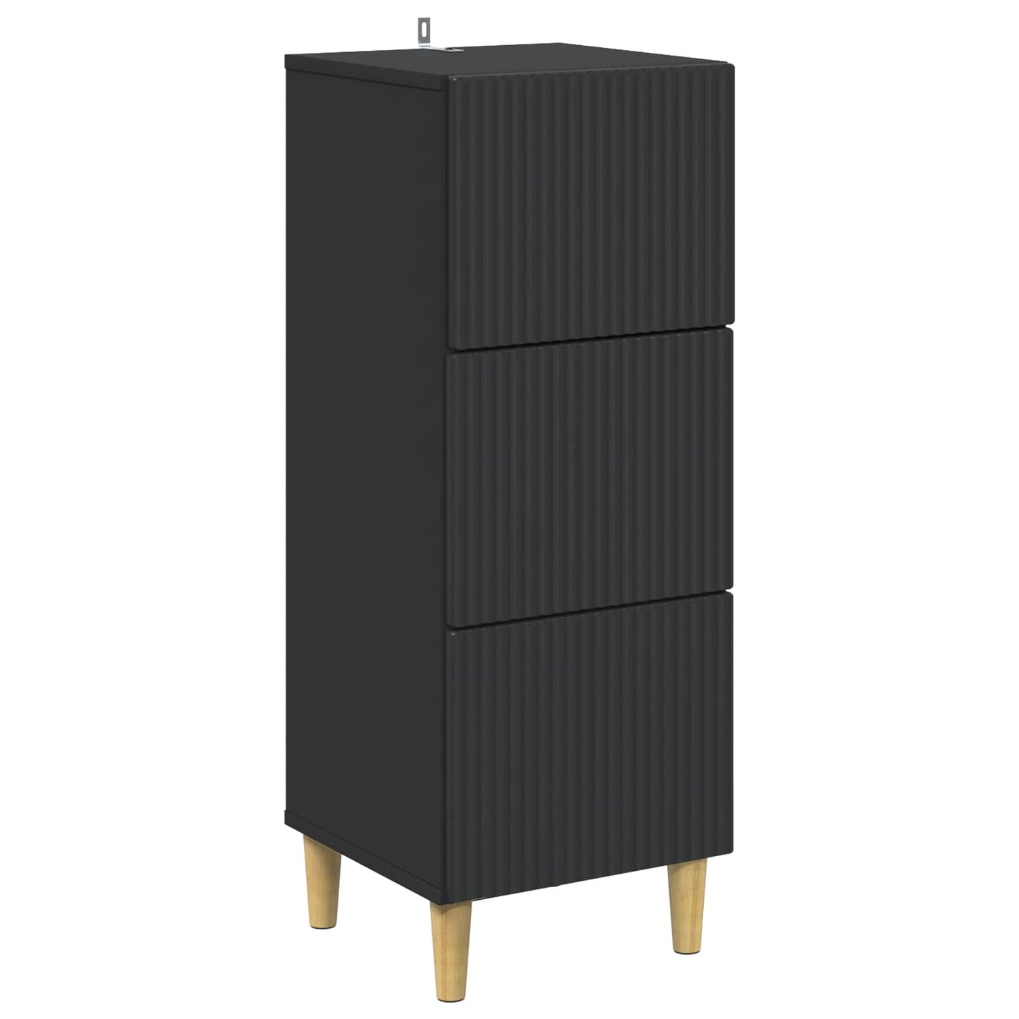 Skuffeskap Svart 33 x 34,5 x 90 cm Konstruert tre