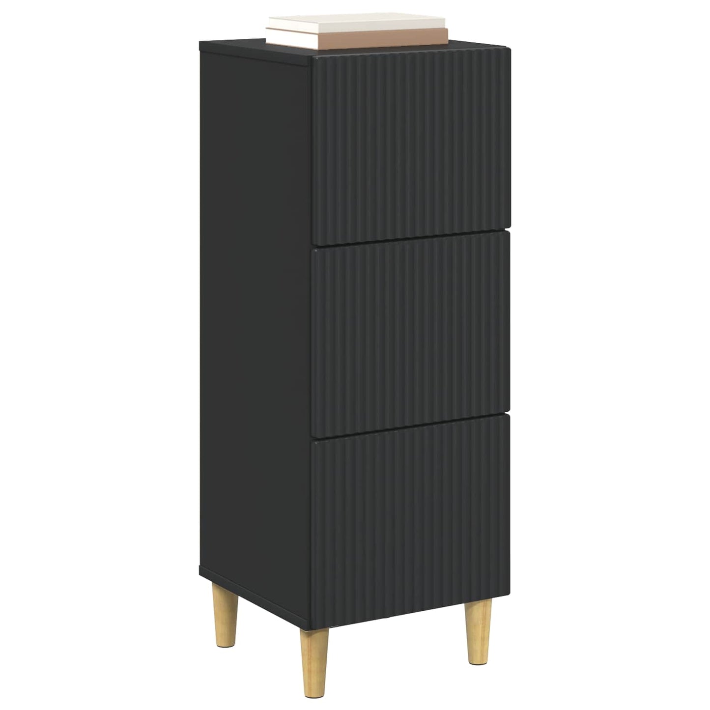 Skuffeskap Svart 33 x 34,5 x 90 cm Konstruert tre