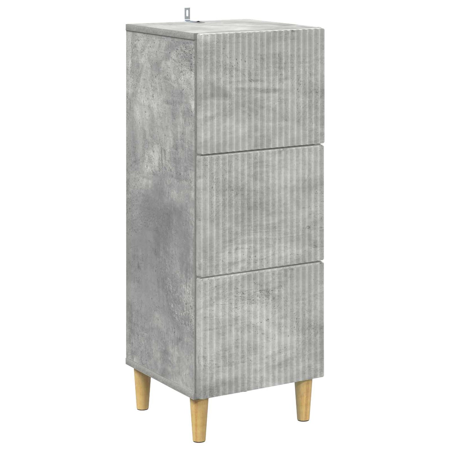 Skuffeskap Betonggrå 33 x 34,5 x 90 cm Konstruert tre