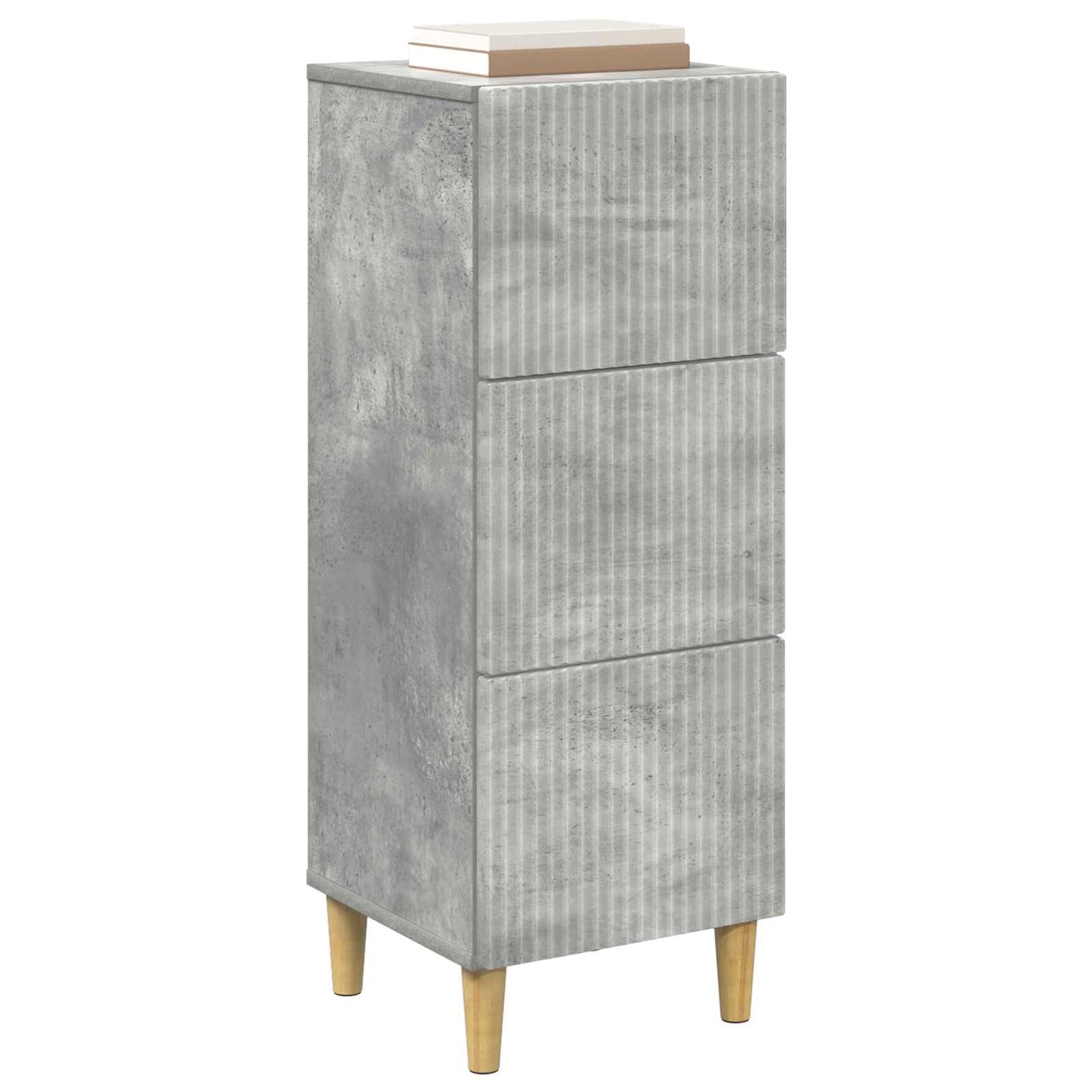Skuffeskap Betonggrå 33 x 34,5 x 90 cm Konstruert tre