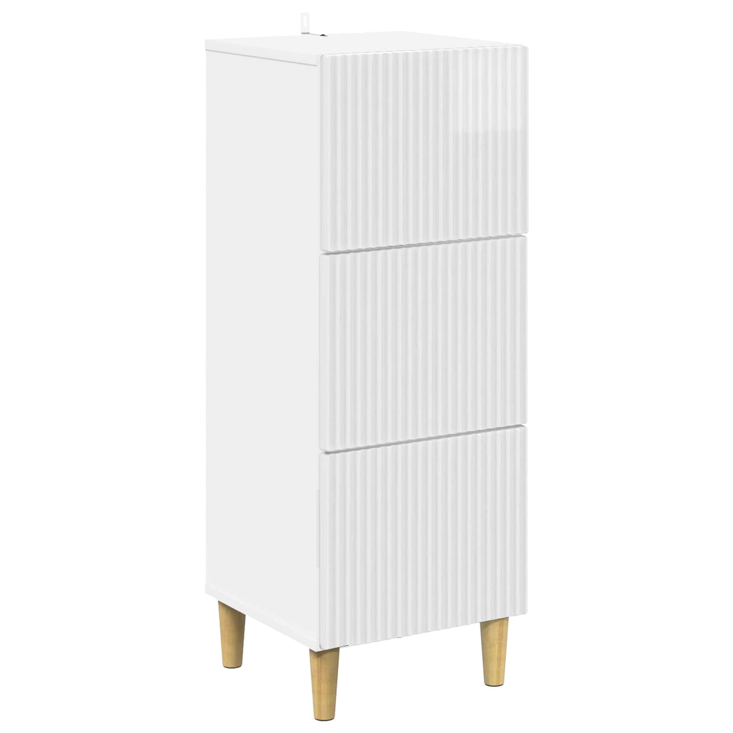 Skuffeskap Høgglans hvit 33 x 34,5 x 90 cm Konstruert tre